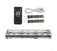 Digital Tube Clock Without Glow Tubes for IN-14 Nixie DIY Kit with LED Light, USB-C Powered, Solder- Design, Includes Remote & Manual - Child Variant