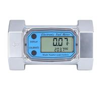 Digital Turbine Flow Meter, 35-200L/Min Liquid Flowmeter Water&Fuel Flow Guage Rust-Proof 0-99999 Electronic Fuel Meter 2In NPT, for Petrol Guns, Industrial&Medicine (2inch)
