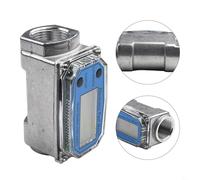 Digital Turbine Flow Meter Diesel Fuel Gauge 1/1.5/2 Inch for NPT Thread Stainless Steel Aluminum Alloy LCD Display Cumulative Reading Industrial(2 inch)