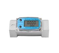 Digital Turbine Flow Meter Electronic Flowmeter Digital Fuel Meter 1-2 Inch Threaded Aluminum(1inch Al Alloy)