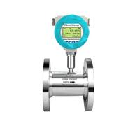 Digital Turbine Flow Meter For Diesel Gasoline Milk Water Fuel Sensor 4-20mA Output Electromagnetic Water Flow Meter Precise Readings(DN25-4-20mA-SS316)