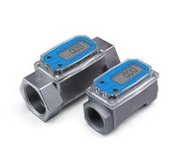 Digital turbine flowmeter K24 diesel gasoline kerosene chemical flow tester NPT sensor counter current liquid measuring tool(Inside 6 points)