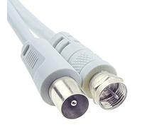 Digital TV Aerial Fly Lead - Coax to F Plug Cable - High Signal Transmission - Durable and Reliable Connection - Ideal for TVs, Set-Top Boxes, and Satellite Receivers - Easy to Install - 1.5M