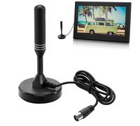 Digital TV Aerial Indoor, TV Antenna, TVs Aerial Indoor with Signal Booster Applicate to USB Television Tuner/DVB-T Television With Magnetic Base (Black)