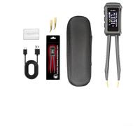 Digital Tweezers Meter ZT-MD1, For Component Tester for Inductance Capacitance Resistance Bridge, 100Hz-10kHz Multi-Frequency, Type C Rechargeable with Color Screen(ZT-MD1 elbow)