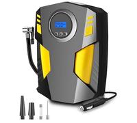 Digital Tyre Inflator,Tyre Inflator Portable Air Compressor Car Tyre Pump with 3 Nozzle Adaptors And Digital Led Light,12V Rapid Tyre Inflator Air Compressor for Car Tires and Other Inflatables