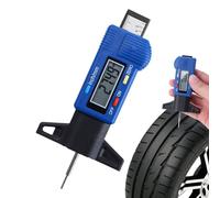 Digital Tyre Tread Depth Gauge - 0-25.4mm/0-1Inch with LCD Screen for Trucks, Cars, Vans, Motos (Blue)