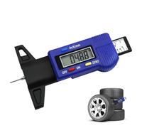 Digital Tyre Tread Depth Gauge - 0-25.4mm Accurate, Large LCD Screen, Portable(Blue)