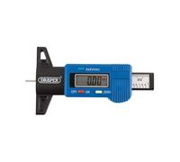 Draper Digital Tyre Tread Depth Gauge | Portable Automotive Car 25.4mm/1 Inch Reader | LCD Screen Measuring Tool | 92224