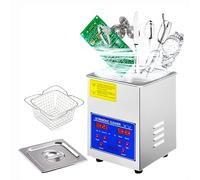Digital Ultrasonic Cleaner, 2L Stainless Steel Washer Machine Kit, 60W Professional Ultrasonic Parts Cleaner, 0~30 Min Timing, for Objects, Including Jewelry, Glasses