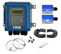 Digital Ultrasonic Flow Meter DN15-6000mm, Liquid Flow Control Counter with TM-1 Clamp-on Sensor, IP68 Rated, Backlit LCD Display for Water, Oil, Alcohol, and Sea Water Applications(SD Yes,DN50-700)