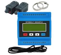 Digital Ultrasonic Flow Meter for Liquid, Wall-Mount Design, Portable Clamp-On Module for DN15-DN6000mm Pipe, Temperature Range -30 to 160°C