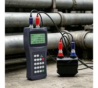 Digital Ultrasonic Flow Meter - Portable Non-invasive Detection, ±1% Accuracy, Universal Pipe Compatibility, Data Logging for Sewage, Industrial, Alcohol, Seawater