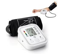 Digital Upper Arm Blood Pressure Monitor - Automatic BP Machine with Large LCD Display, 99 Memory, Adjustable Cuff, One Touch Operation - Accurate Home & Professional Use, Battery/AC Powered