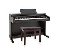 Digital Upright Piano DP-20 by Gear4music, Rosewood with Bench
