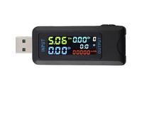 Digital USB-C Voltage Current Power Meter Tester with 0-150W / 0-99999mAh Capacity Display, Real- Charging Protocol Detection for Smartphones and(USB)