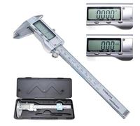 Digital Vernier Caliper, 150mm 4 Measurement Modes vernier gauge Electronic Measuring Stainless Steel Digital Caliper Precision Micrometer ±0.001in Accuracy Inch/Metric/Fraction Conversion