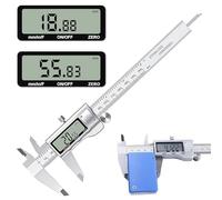 Digital Vernier Caliper 150mm Stainless Steel Electronic Measuring Caliper with LCD Auto-off Feature Inch Millimeter Fraction Conversion Measuring Tools Gauge for DIY, Household, Jewelry, Woodworking
