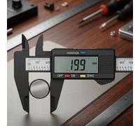 Digital Vernier Caliper, Black Lcd Measuring Tool, 150mm 6 Inch