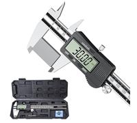 Digital Vernier Caliper, Preciva 150mm Electronic Precision Calipers Measuring Tool with LCD Screen, Micrometer Stainless Steel with Mm/Inch Conversion, Splash Resistant, Silver and Black