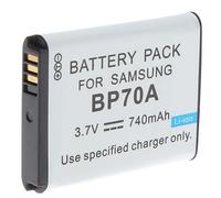 Digital Video Battery Replace Samsung BP70A for Samsung TL105 and More (3.7v, 740 mAh)