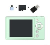 Digital Video Camera 1080P Recording - 48MP Photos - 16X Zoom Autofocus - Adjustable LED Fill Light - Selfie-timer - TF Card Support For Teen Student Outdoor Use(Green 32G)