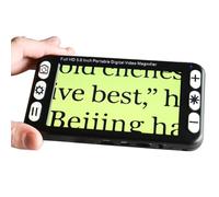 Digital Video Magnifier Handheld Electronic Reading Aid, 5 Inch, 2X-48X Zoom, 26 Colour Modes, HDMI/AV Output, Low Vision Assistance