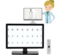 Digital Visual Acuity Chart for Eye Exams, 18.5" LCD Electronic Eye Chart with Remote, Supports 4K, Adjustable Distance 1-6.2m, High Accuracy 0.1M