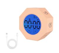 Digital Visual Cube Timer, Sensor Flip Timer LCD Display Productivity Pomodoro Timer for Kitchen Classroom Office