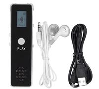 Digital Voice Recorder, 2-in-1 Noise Reduction Stereo Recording Device MP3 Player, Audio Recorder with MP3 Player Fit for Lectures(Silver)