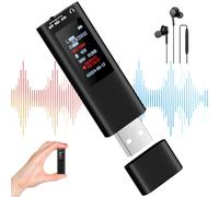 Digital Voice Recorder, 64GB USB Voice Activated Recorder with Playback, mini Recorder with 750Hrs Recording Capacity for Meetings Interviews, HD Recording Device with Screen