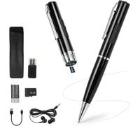 Digital Voice Recorder Pen 64GB & Playback Transcription USB, 4H Recording | Audio Sound Recorder for Lecture Meeting Class Interviews, Noise Cancellation, Transfer to Computer Phone, 9 Piece Set