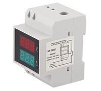 Digital Voltage Ampere Meter High Accuracy Double Display Voltmeter Ammeter DIN Rail Mount AC 80 300V AC 0 99.9A for Electrical Panels and Industrial Use