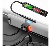 Digital Voltage Tester Pen, AC DC Circuit Detector with LCD Backlight, Metal Probe Continuity Tool for Car Home Electrical Wire, Black