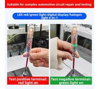Digital Voltage Tester Pen with Dual Display, LED Red/Green & Halogen Light, Self-Protection Shutdown, 3.5V-36V Range for Automotive Circuit Testing