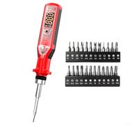 Digital Voltage Tester Pen with LED Display | Non-Contact AC Detector & Screwdriver | For Smart Voice Light for Electrical Circuit Testing | 175mm(25pcs)