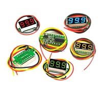 Digital Voltmeter 0.36 Inch 0.7 mm 2 Wire 0-30V/3 Wire DC 0V-100V Variable Accuracy Electric Quantity Display Element (Green Display, 2 Wire, 0.28 Inch)