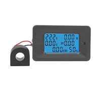 Digital Voltmeter, 6 in 1 Voltage Tester Meter LCD Display, 110-250V Current 100A Power Monitor Panel with Mutual Inductor, Multimeter Current Voltage Power Energy Monitor Meter