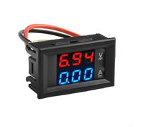 Digital Voltmeter Ammeter, Dual LED DC 100V-10A Voltage Current Power Meter for Car Battery Motorcycle Monitoring