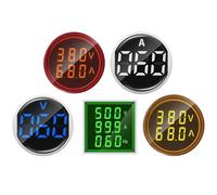 Digital Voltmeter Display, 22mm Digital Display Dual Voltmeter Ammeter Current Voltage Hertz Frequency Meter LED Indicator Multicolor(Black,Yellow)
