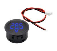 Digital Voltmeter for DC 5-100V with Three-Digit Circular Display, Two-Wire Voltage Meter Head for Cars, Boats, ATVs, Motorbikes (Blue)