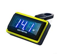 Digital Voltmeter for Motorcycle, 12V Voltage Meter with Belt Bracket, ABS Material, Fit for Moped Scooter, Blue Display