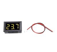 Digital Voltmeter Waterproof 0.56inch Two Wire DC 2.5-30V LED Display Voltage Meter(Yellow)