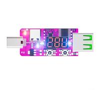 Digital Voltmeter with Automatic Trigger Function for USB-C PD Fast Charging Voltage Protocol Testing - 5V to 28V Adjustable Output Display, PCB-Based Test