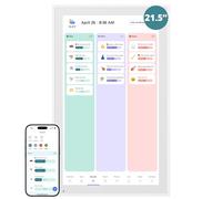 Digital Wall Calendar 21.5 Inch - Interactive Touch Screen Electronic Calendar & Smart Family Hub with Cross-Device Sync, Schedules Reminders, Chore Chart, Rewards & Photo Display