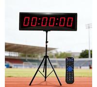 Digital Wall Clock, 1.5in Double-Sided Clock Timer with Tripod/Remote Control, Positive Timing/Cycle/Stopwatch Timing/Count Down/Clock Mode, for Running Events, Sports Race