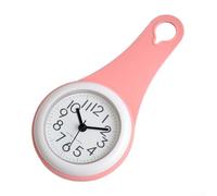 Digital Wall Clock for Bathroom, Shower & KITCHENs - Silent, Moisture-Resistant, Simple-Read Small Clock with White Background and Black Digits, Powered(pink)