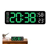 Digital Wall Clock Large Display - Large Digital Wall Clock, Led Rectangular Electronic Wall Clock - Large Font Alarm Clock, Simple Wall Decoration, Modern Home Decor for Bedroom Hotel Classroom