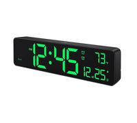 Digital Wall Clock,led Digits Display,dual ,auto-dimming,12/24hr Formatsilent Wall Clock For Room G