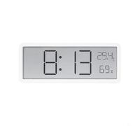 Digital Wall Clock With Large Lcd Display Showing Time Temperature And Humidity, Dual Power Usb Or Battery Operated Electronic Desk Clock For Home Office, White(white)